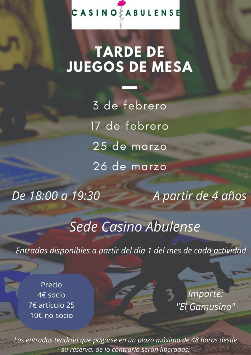 TARDES DE JUEGOS DE MESA EN CASINO ABULENSE