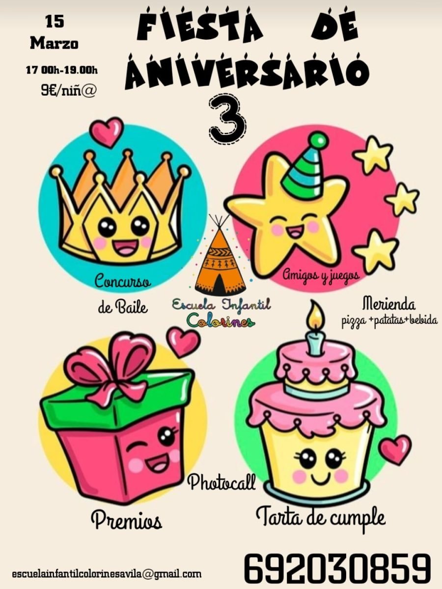 Fiesta tercer aniversario Colorines