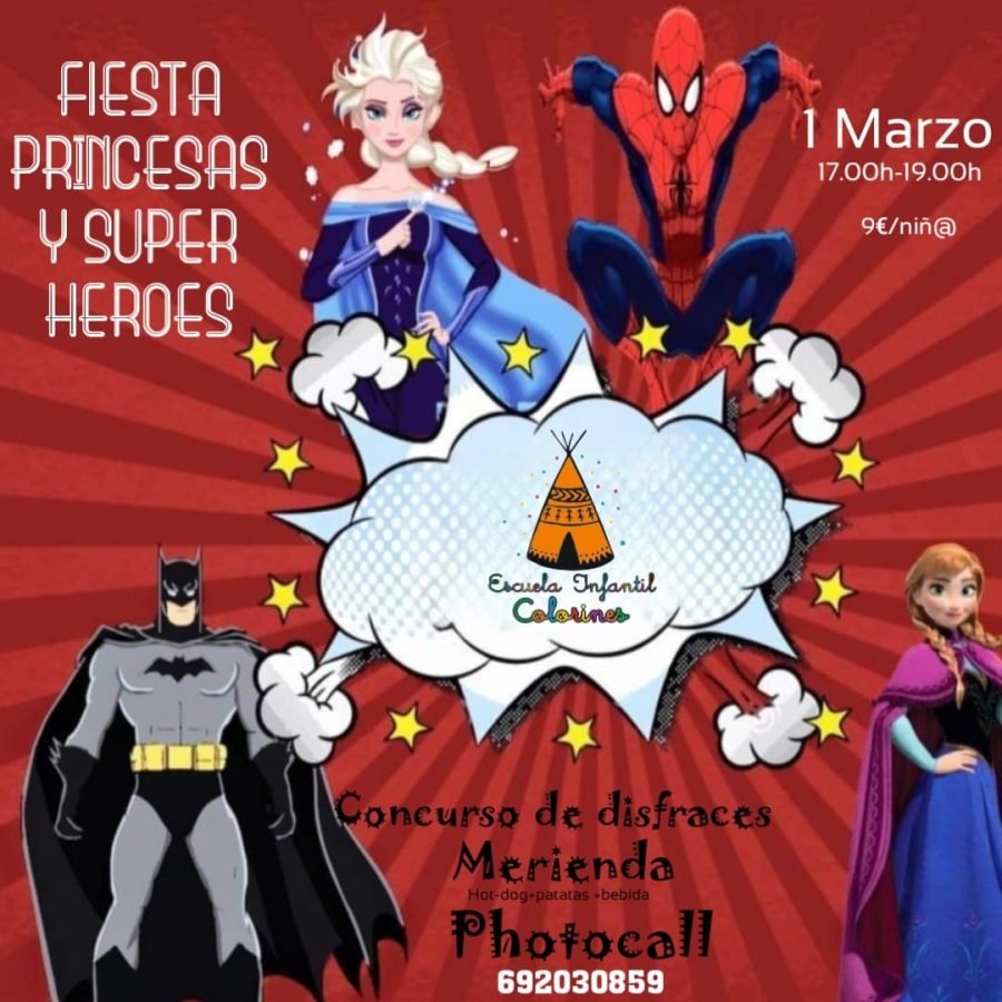 Fiesta de Princesas y Súper Héroes en Colorines