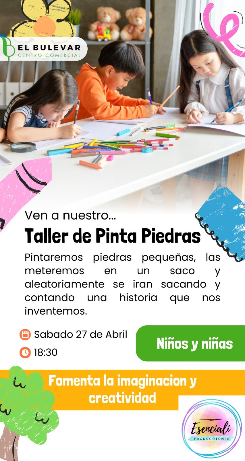 Taller de Pintapiedras en El Bulevar