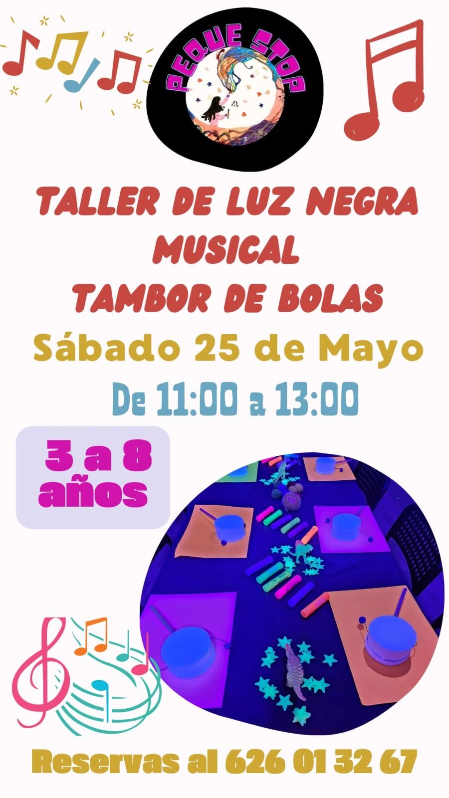 taller de luz negra musical