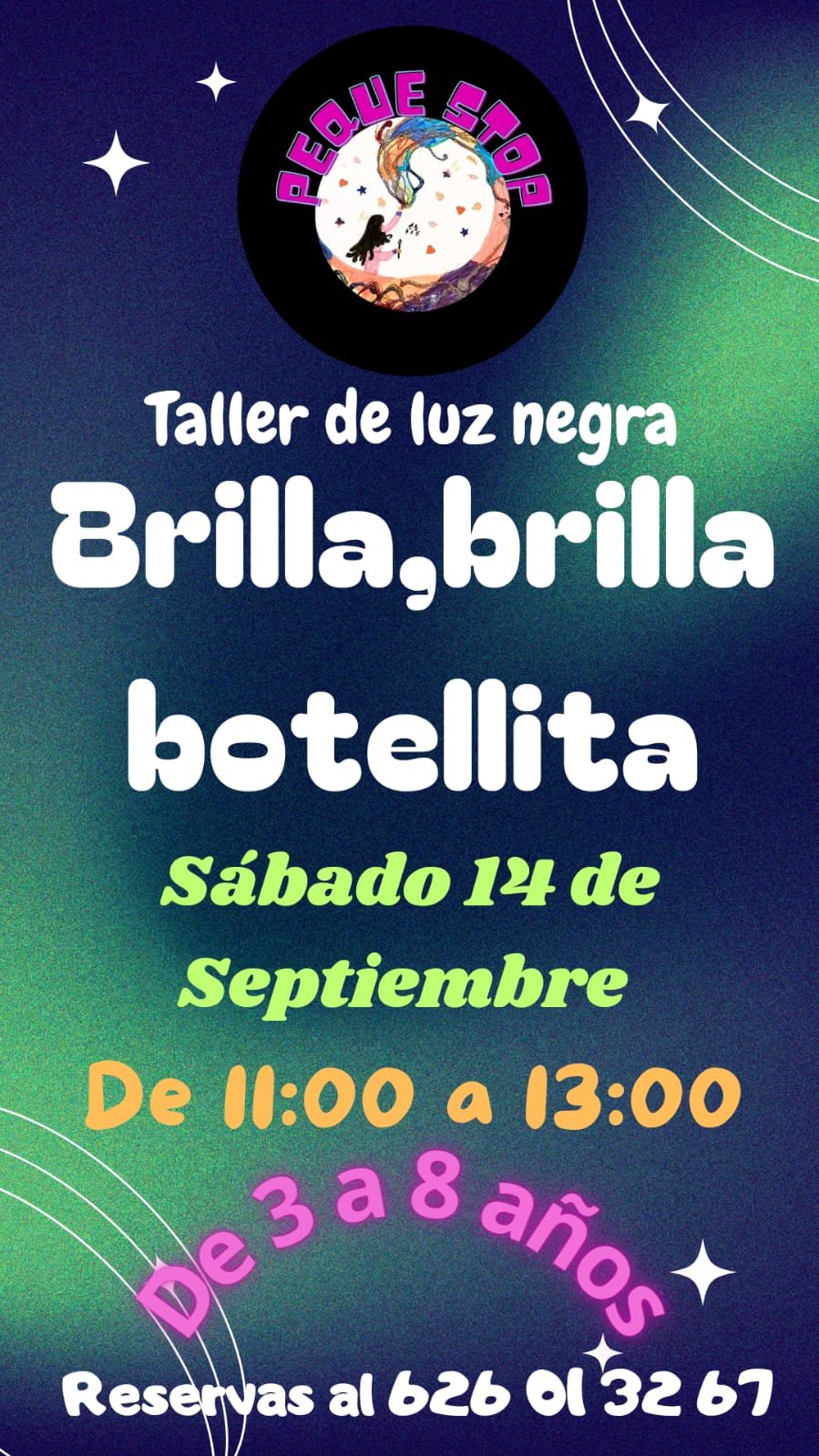 Taller de luz negra 'Brilla, brilla, botellita'