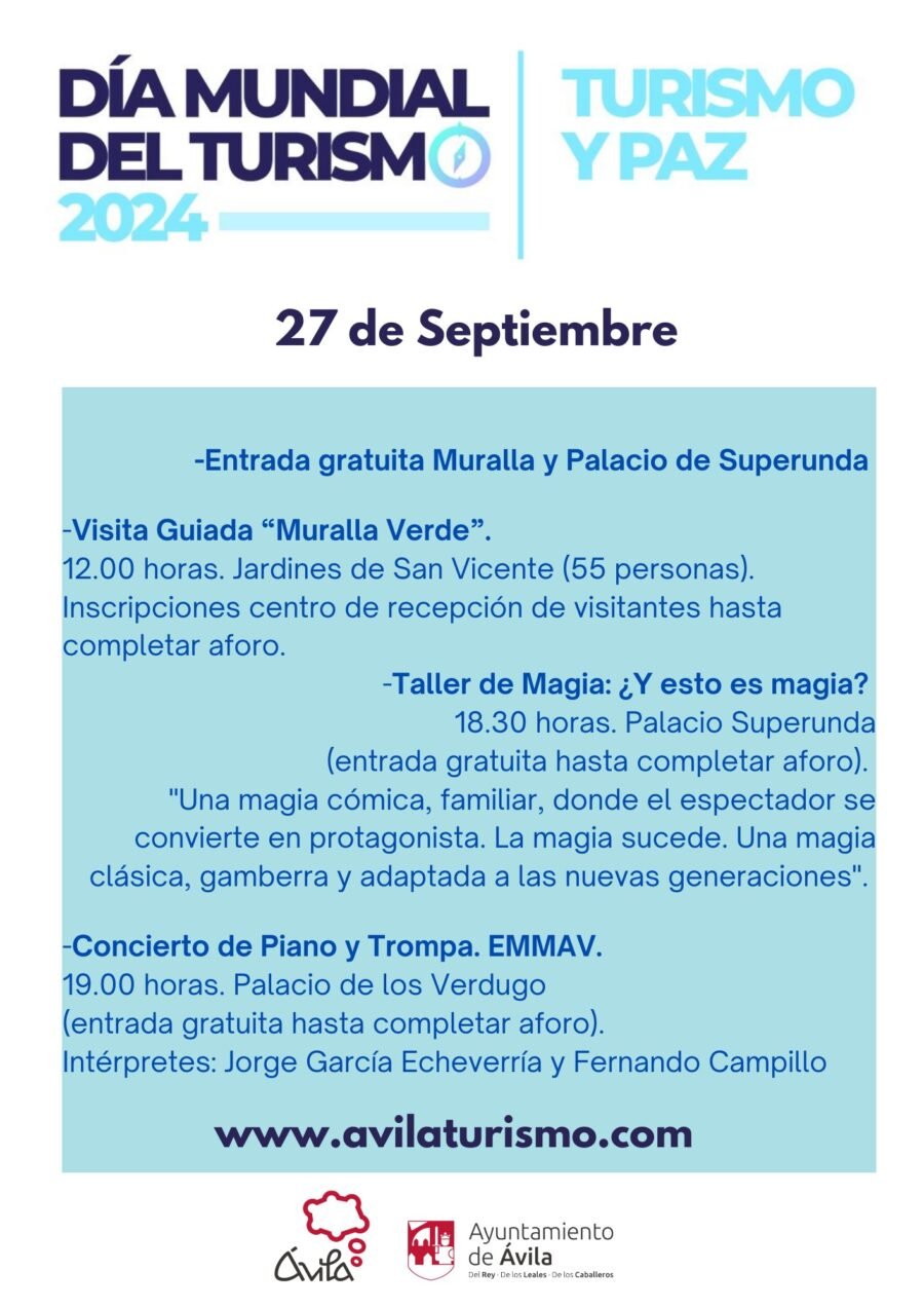 Día Mundial del Turismo 2024 en Ávila