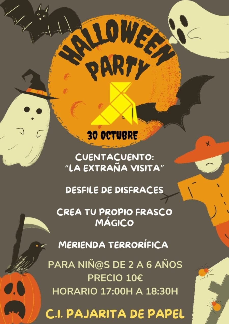 hALLOWEEN paRTY PAJARITA PAPEL