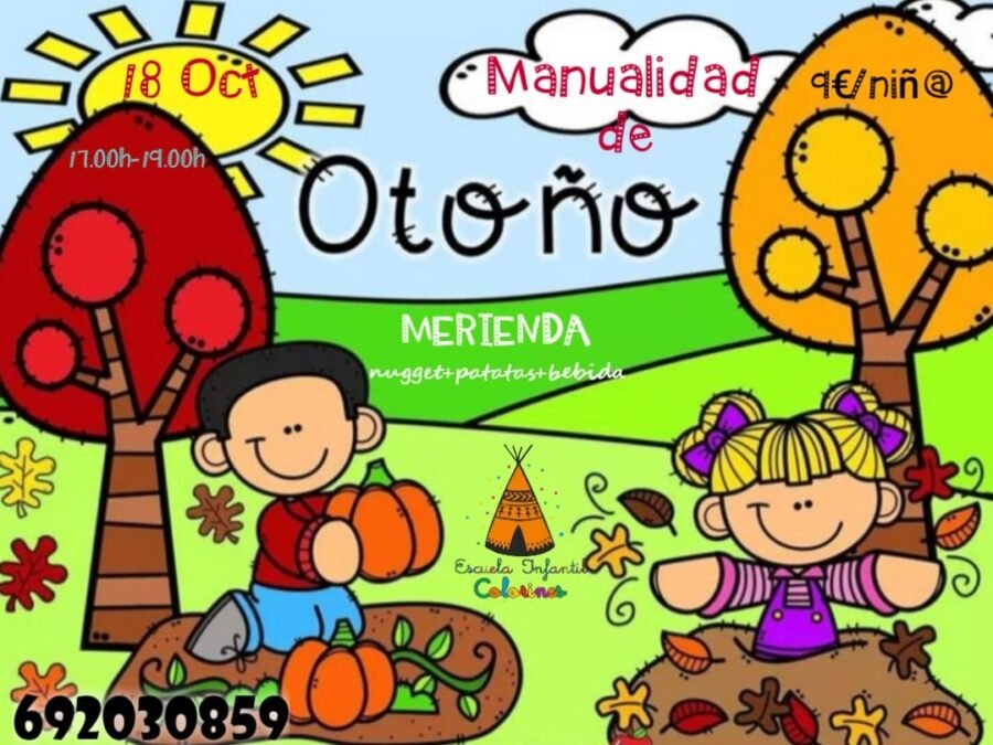 manualidad de otoño en Colorines