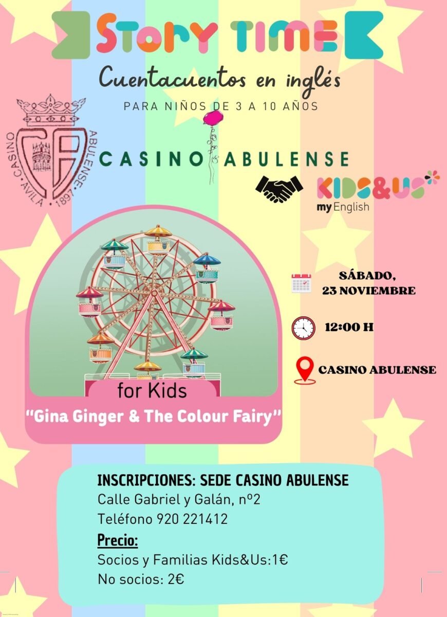 Cuentacuentos en inglés 'Gina Ginger and the color fairy'