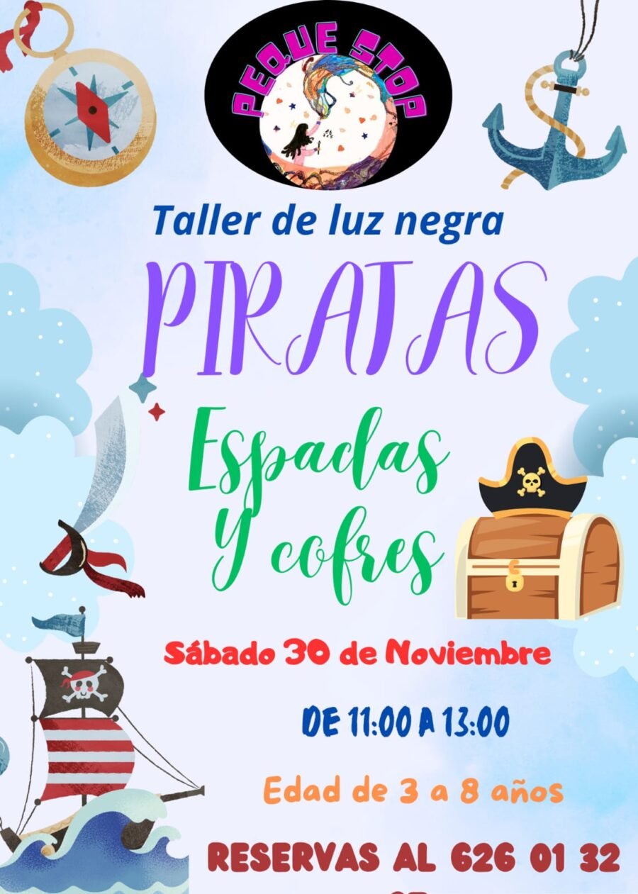 taller luz negra piratas peque stop