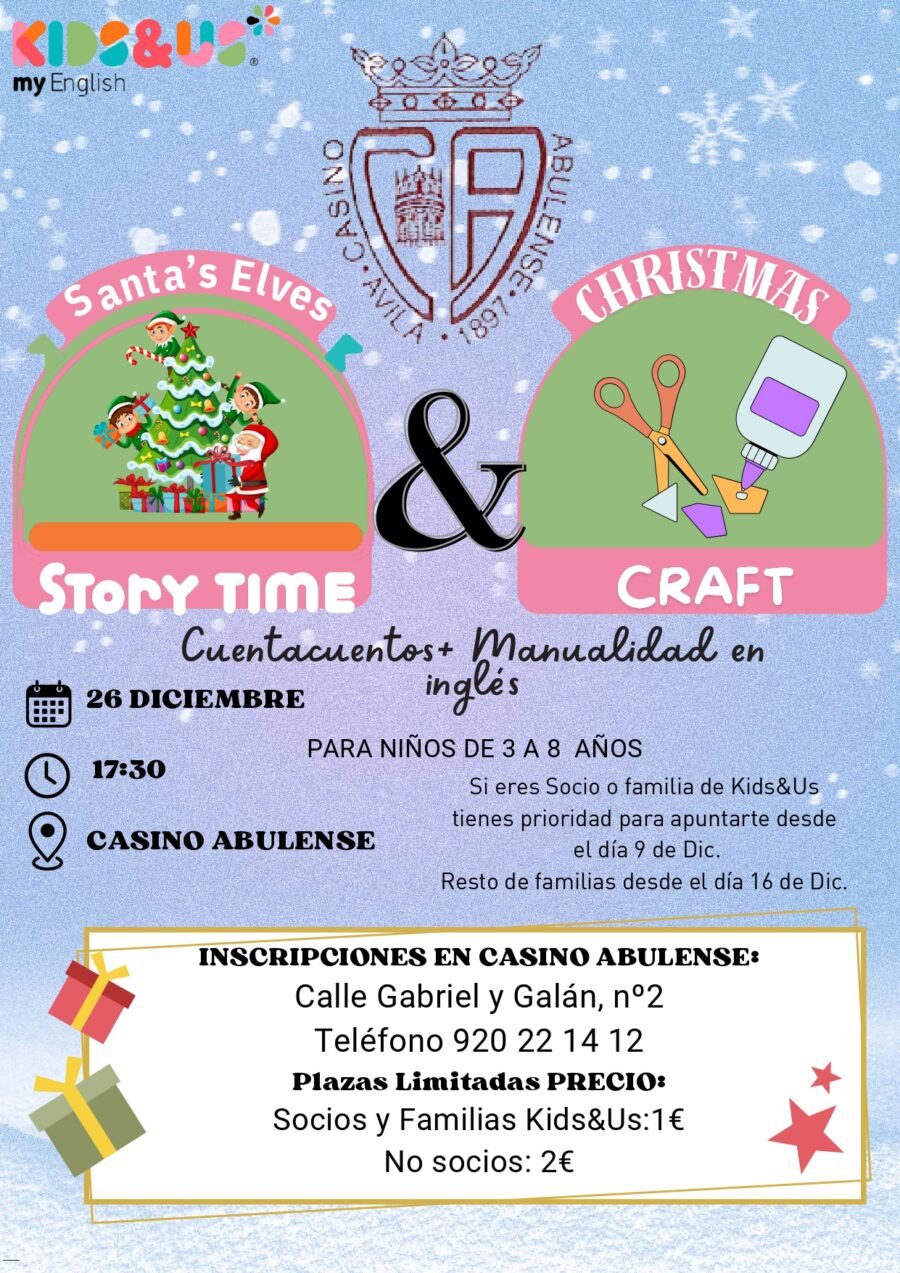 Cuentacuentos y manualidad navideños en inglés