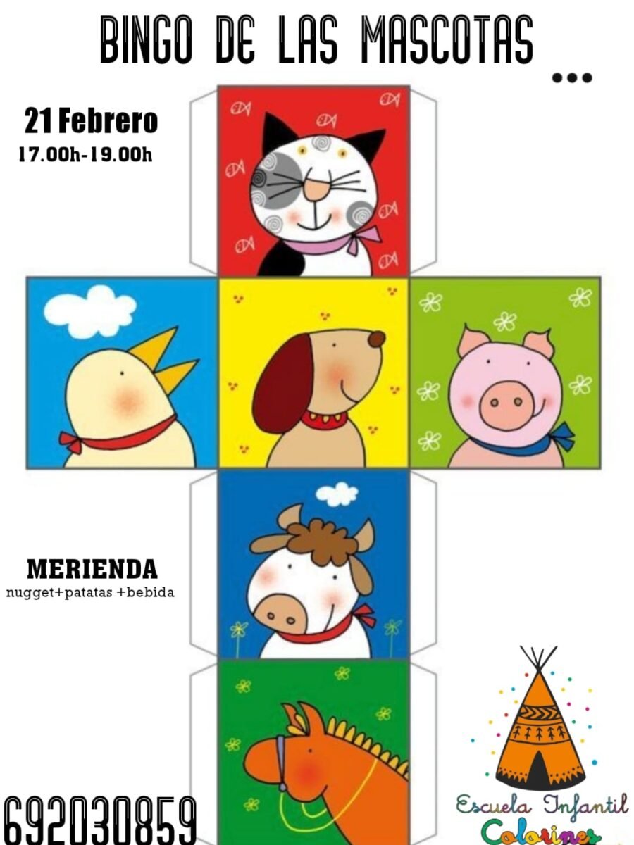 bingo de las mascotas en Colorines