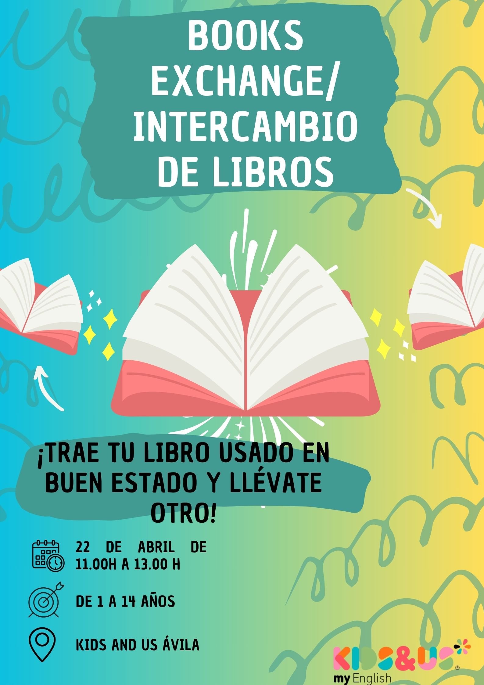 intercambio de libros de Kids&Us