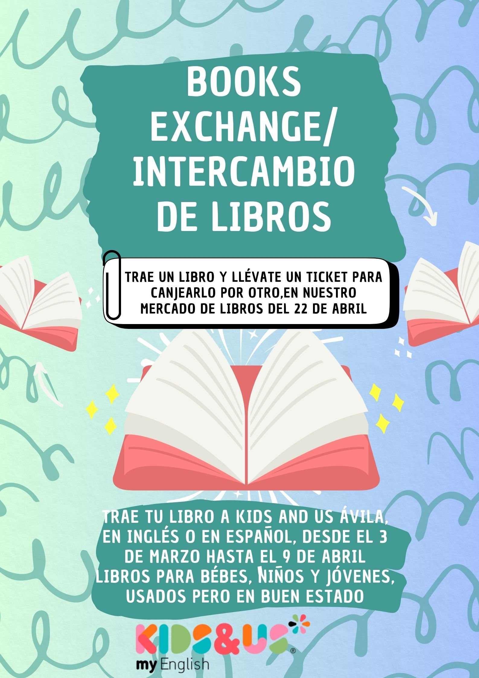 intercambio de libros de Kids&Us