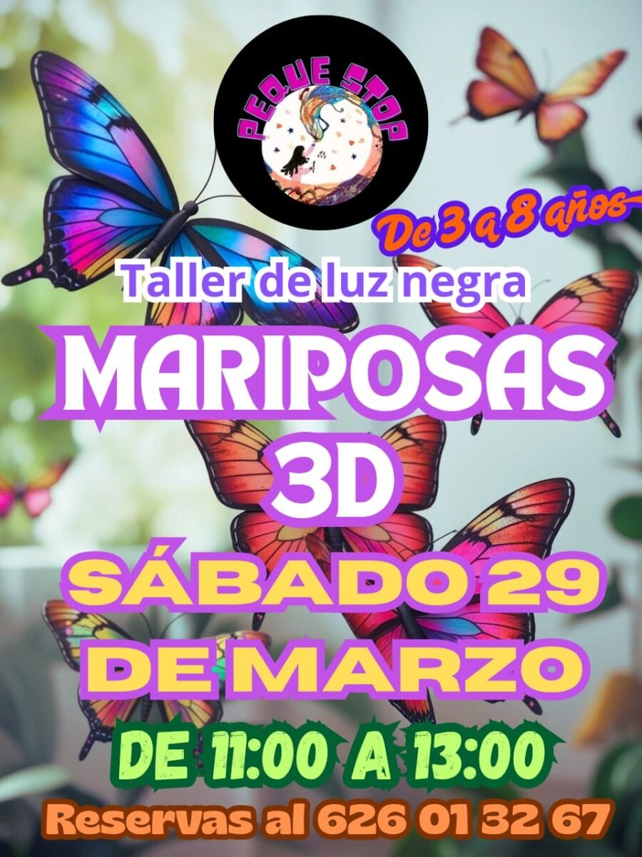 taller mariposas 3D