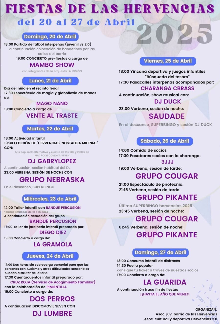 Fiestas de las Hervencias 2025