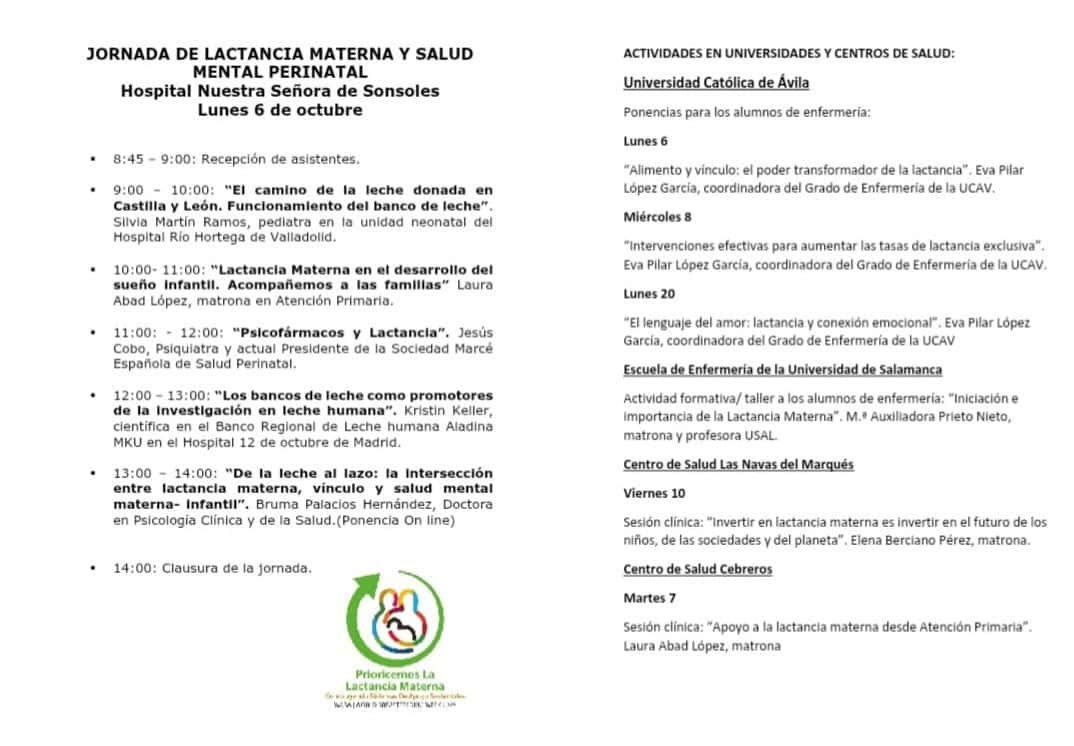 Semana de la Lactancia Materna 2025 en Ávila