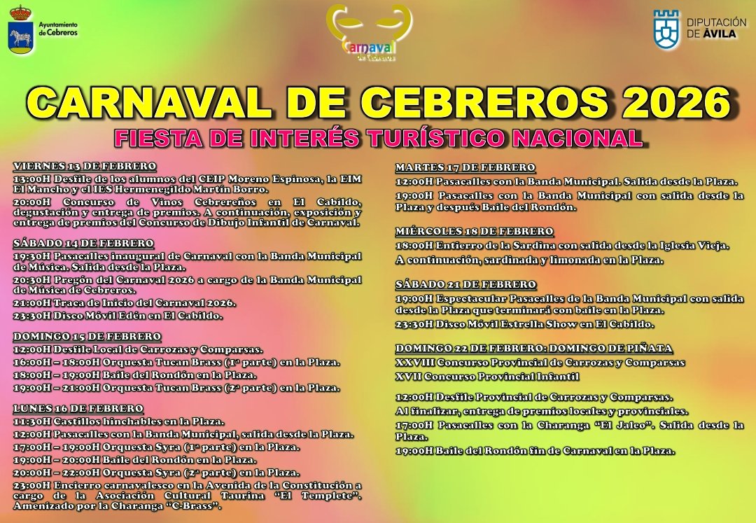 carnaval 2026 en Ávila